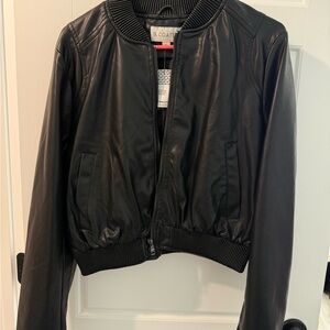 New Women's Black Leather Jacket